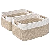 2 Pack Large Storage Basket for Organizing,...