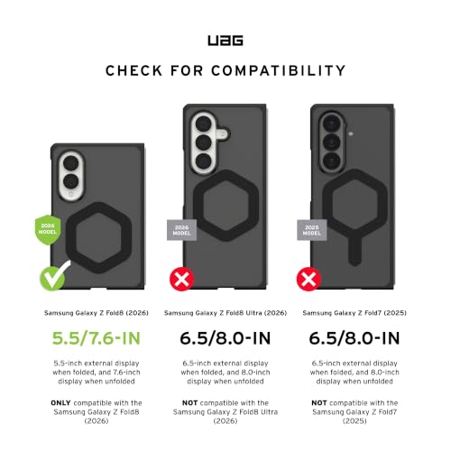 Image of Urban Armor Gear UAG Compatible with Galaxy Z Fold 8 Case, Mouve - Magnetic Charging Two-Piece Open-Hinge Design, Air-Soft Corners, Military-Grade Drop Tested - Ice