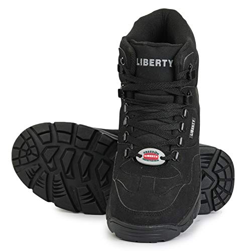 Liberty EVEREST4 Mens Lightweight Industrial Safety Shoes(11, BLACK