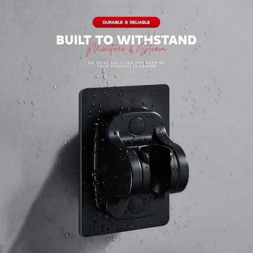 Image of Amazon Basics Shower Head Holder for Bathroom | Health Faucet Holder for Toilet|Adjustable Without Drill Jet Spray Holder (Pack of 1)