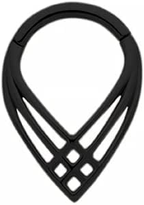 Amazon.com: Pierced Owl 16GA 316L Stainless Steel Triple Cross Pattern ...