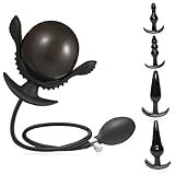 AMZII 5er Analplugs Set,2024-Neu Aufblasbar Anal Plug mit Pumpe & 4 Analplug für Männer Frauen Anfänger,Anal Dildo SM Anal Spreizer,Buttplug Analkugeln Anal Beads Analkette,Sex Spielzeug Beide (A)
