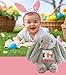 Customized Easter Bunny With Photo Name Text, Easter Gift for Kids Baby, Personalized Handmade Stuffed Animal, Long Ears Rabbit, Plush First Easter Bunny Basket Stuffer Decoration