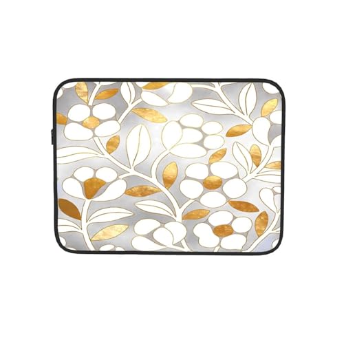 Funda para ordenador portátil de 10 pulgadas, color gris con estampado floral