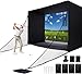 ZEALFEEL Golf Simulator Enclosure + 9x7ft Golf Simulator Impact Screen