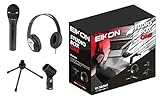 Eikon EKSBONE Micrófono Dinámico USB + Auricular + Soporte Sobremesa