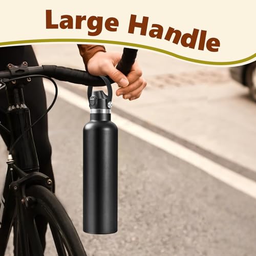 Image of EIPOSAU Auto Flip Lid for Hydro Flask Standard Mouth Bottle, Spout lid for HydroFlask Narrow Mouth Bottle, Replacement Lid with Button Lock