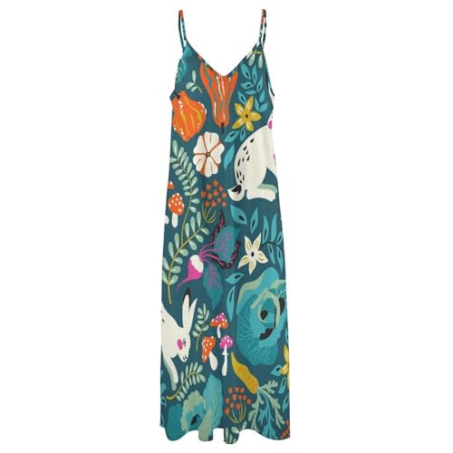 Robe maxi lapin champignon pour vos vacances détendues à la plage - 3