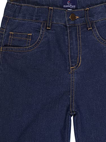 Image of KiddoPanti Girls Fashion Flared Denim Pant Wth Side Zip