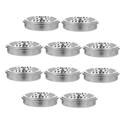 LAPYAPPE 10個ポータブルステンレス製蚊取り線香ホルダー 軽量コンパクト設計 持ち運び便利 アウトドア キャンプ用 香りスティックホルダー