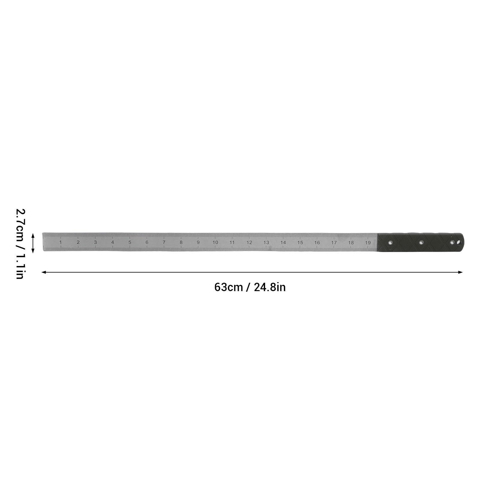 FTVOGUE Linijka Heavy Duty, 49 Cm Narzędzie Pomiarowe ze Stali Nierdzewnej
