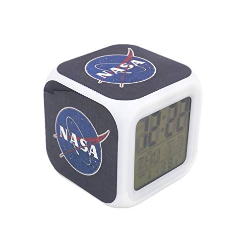 Boyan New Nasa Space Aerospace Blue Led Alarm Clock Creative Desk Table Clock Multipurpose Calendar Snooze Glowing Led Digital Alarm Clock For Unisex Adults Kids Toy Gift #TOP2