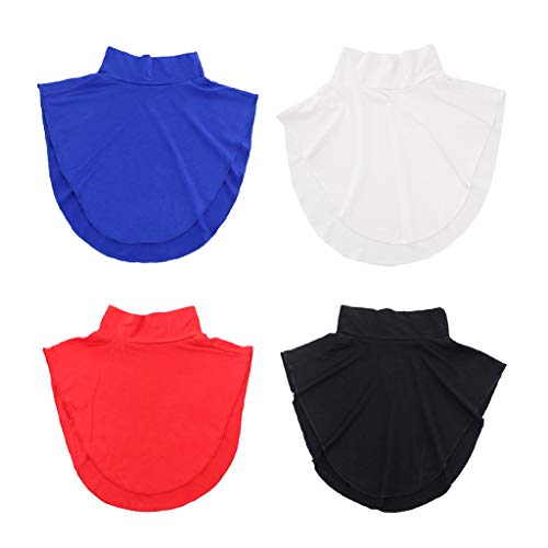 oshhni 4 Peças Lady Solid Modal Faux Gola Gola Musselina Hijab Colarinho