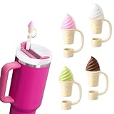 4 Pcs Stanley Straw Covers Silicone Straw Topper 0.4in Dust Proof Straw Cover Cap for Stanley Cup Accessories