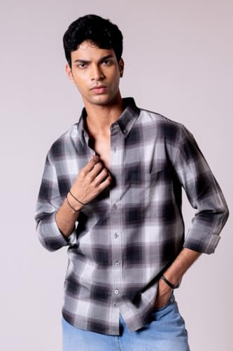 Image of Men's Regular Fit Reversible Checkered Shirt