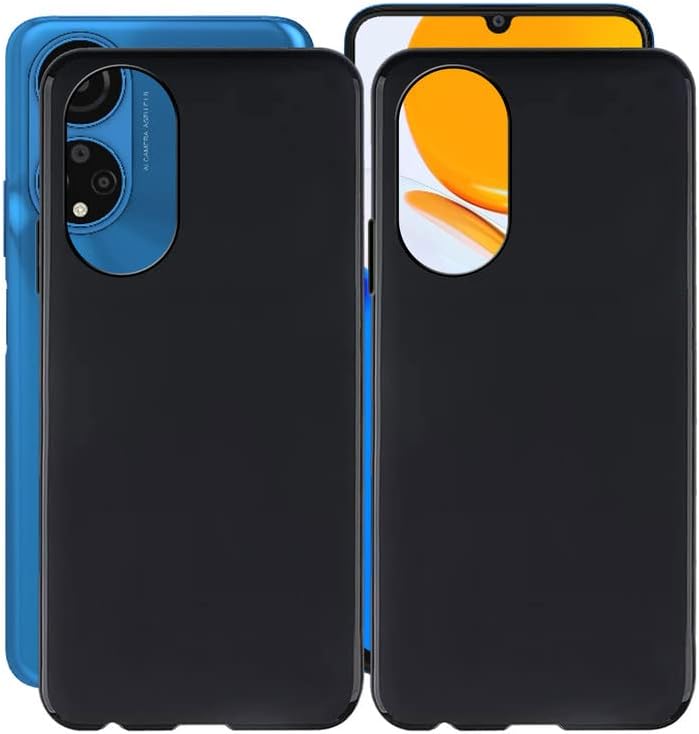 Case for Honor X7 KJYF Shockproof Bumper Cover 360 Drop Protection Case Full Body Ultra-Thin Soft Silicone Phone Case for Honor X7 674 - Black  Black