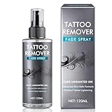 Tattoo Remover, Tattoo Fading Spray Painless Remove Ink, Skin-Friendly Suitable for Men & Women, Natural Plant Formula Gentle and Effective, 4.0 fl oz