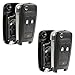 Key Fob Keyless Entry Remote Flip Shell Case & Pad fits Chevy 2010-2017 Equinox / 2012-2017 Sonic / GMC 2010-2017 Terrain, Set of 2