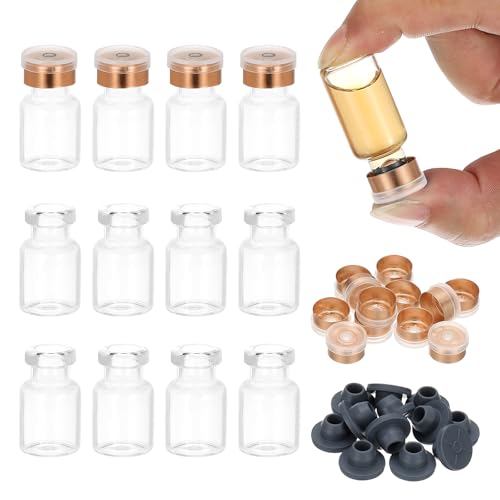 Flacons d'échantillons en verre borosilicaté durable et capsule dorée PATIKIL