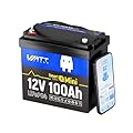 Wattcycle 12V 100Ah LiFePO4 Lithium Battery with Bluetooth,12V Mini 100A Smart BMS, BCI Group 24, Support Monitoring Battery via Phone Bluetooth 15000 deep Cycles