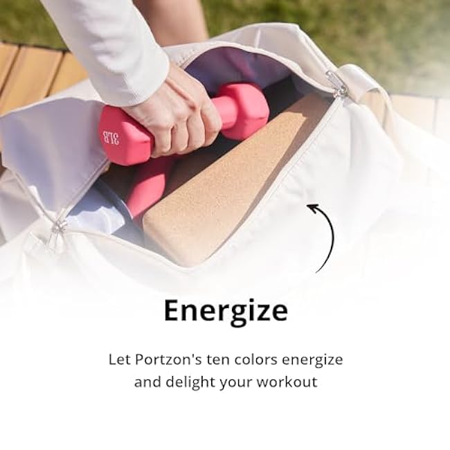 Portzon Weights Dumbbells Set with Various Color and Weights and Compatible, 1-15 LB, Anti-Slip, Anti-roll, Hex Shape