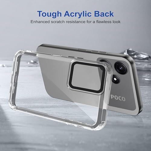 Image of Zapcase Back Case Cover for Poco M6 Pro 5G | Compatible for Poco M6 Pro 5G Back Cover | Case Cover with Camera Protection | (TPU + PC | Transparent)