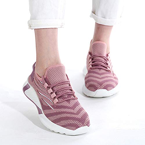 Scarpe Antinfortunistiche Uomo Leggere Scarpe Da Lavoro Traspiranti Donna Antiscivolo Scarpe Da Cantiere Con Punta In Acciaio, Rosa, Eu 43 - 6
