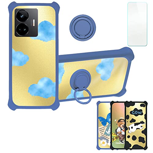 Aroepurt Funda para Realme GT3 Funda Compatible con Realme GT3 Case Carcasa [con 9H Dureza HD Protector Pantalla] PC + Silicona Soporte DJL-LSY