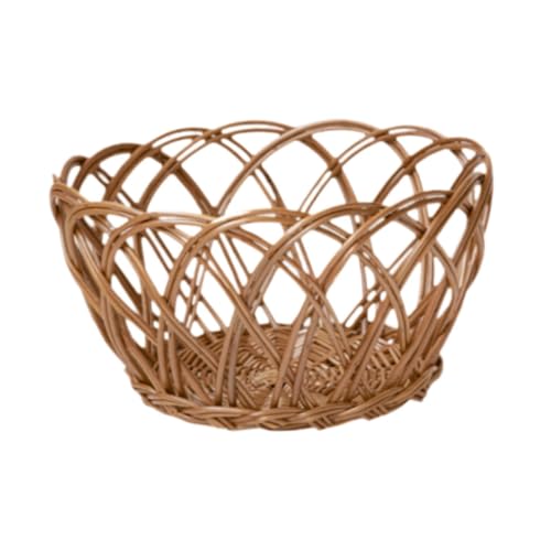 Sharplace Cestino in rattan, cestino per cipolle, contenitore salvaspazio, cestino per il pane, cestino appeso intrecciato per giardino, fattoria, patate, Grande