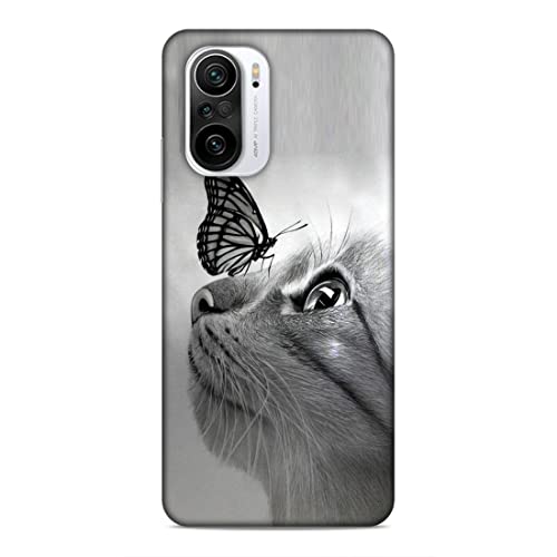 Image of Printed Mobile Back Hard Case Cover for Xiaomi Redmi 11X / Xiaomi Redmi 11X Pro /Xiaomi Redmi K40 | Pet, Butterfly, Animal, Cute Cat, Animal Lover-2195