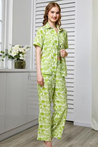 Image of POPWINGS Casual Floral Printed 3-Piece Co-Ord Set for Women || Co-Ord Set for Women Western Summer Office Wear || Crop Top, Trouser and Shirt Set for Women