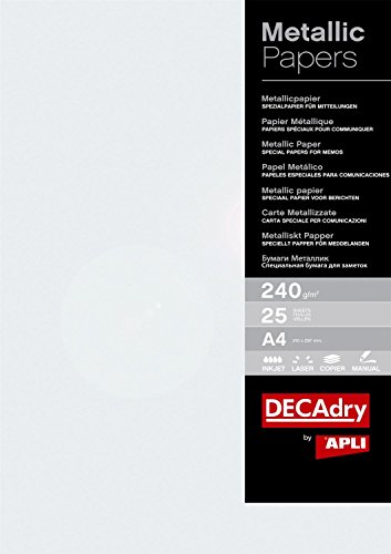 Papier A4 Apli PMB4074 perle métallisé 240g pour créations