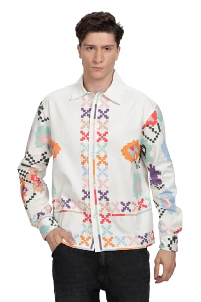 eszett Men's Casual Wear Regular Fit Full Sleeve Stone Block Jacket-picture-16