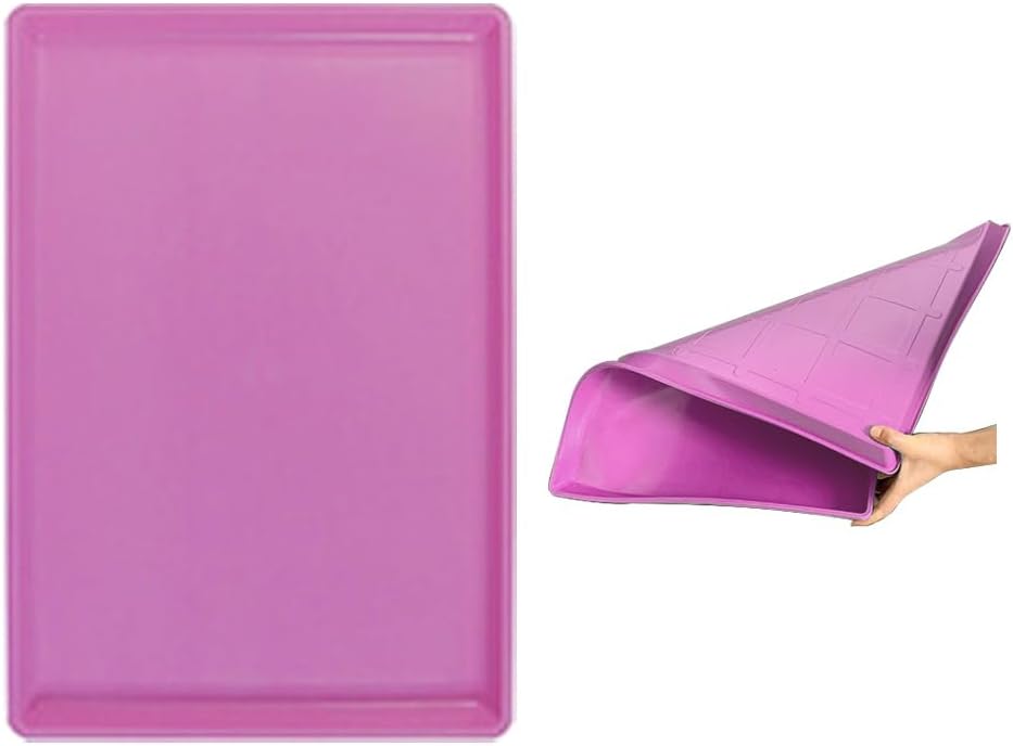 Plastic Bottom for Pet Cages Crates Replacement Tray Dog Crate Avoid Water or Spilling Out Dishwasher Safe Pink 17.3" LX11.4 WX1.2 H