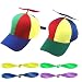 2Pack Adult Baseball Cap, Detachable Rainbow Propeller Hat, Sun Visor Helicopter Top Hat,with 4 Replaceable Bamboo Dragonflies