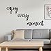 Enjoy Every Moment Metal Wall Sign Decor Happy Words Travel Wall Decor for Bedroom Living Room Kitchen Bathroom, Black