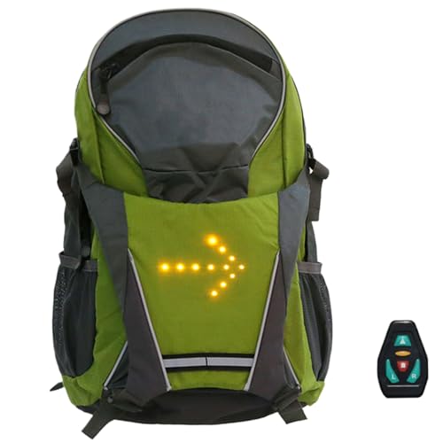 Sac à dos LED vert 18L : la solution de visibilité pour cyclisme et running