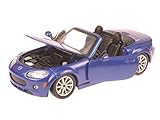 Material: Druckguss Mazda MX5 MX-5 MX 5 Miata blau Modellauto Bburago 1:24