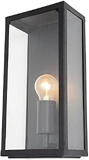 Mersey Wall Light Outdoor IP44 Rated Garden Box Lantern - Black