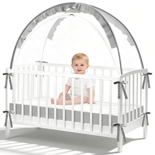 Jaseppor Crib Tent to Keep Baby from Climbing Out with...