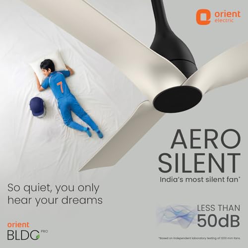 Image of Orient Electric Aerosilent | India's Most Silent Fan | Less than 50dB| 1200mm BLDC Ceiling Fan with Remote | BEE 5-Star Energy-Efficient Fan | Red Dot Design Winner| 5-Year Warranty | Dune Gold