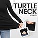 NY Threads Women's Turtleneck Long Sleeve Shirt Slim Fit Thermal Base Layer Tops 1 Pack, Medium, Black
