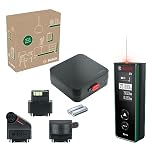 Bosch laser measure Zamo 4th gen. with 3 attachements (easy & precise measurement up to 25m, rechargeable batteries via USB-C®, with attachment function, in E-Commerce cardboard box)