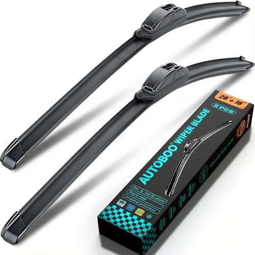 AUTOBOO 26" + 16" All-Season All-Weather Windshield Wiper Blades (Pack