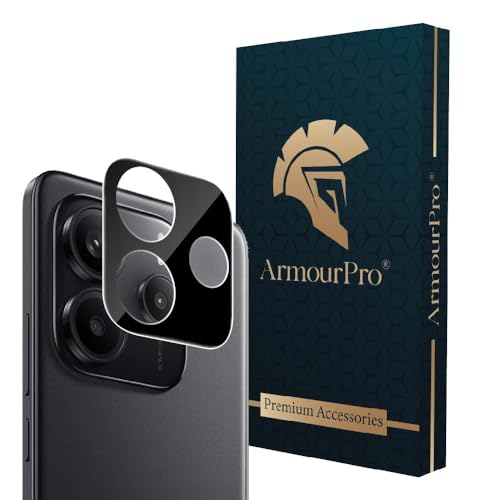 Image of ArmourPro Camera Lens Protection Compatible with Redmi Note 14 (6.67 Inches) With Edge to Edge Full Camera Coverage | Black, Pack of 1