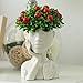 COTYNI Face Planters Pots Head Planter, Succulent Planters for Indoor Outdoor Plants, Boho Lady Face Flower Pots with Drainage Hole, White Ceramic pots for Plants, Large Plant Pots Gift