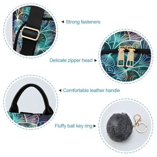 Image of ALAZA Galaxy Colorful Mandala Backpack Purse for Women Anti Theft Fashion Back Pack Shoulder Bag