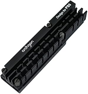 archgon HS-1110 Heatsink for M.2 SSD 2280 PCIe NVMe/SATA cooler, 0.88 in (20 mm) height, aluminium, 2X thermal pad, screws mounting, passive, red