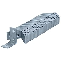 HELPMATE – 48 Stück Stuhlwinkel 30x30x14 mm – Winkelverbinder galvanisch verzinkt & blau passiviert – Möbelwinkel mit hervorragendem Korrosionsschutz, stabil & langlebig – einfache Montage