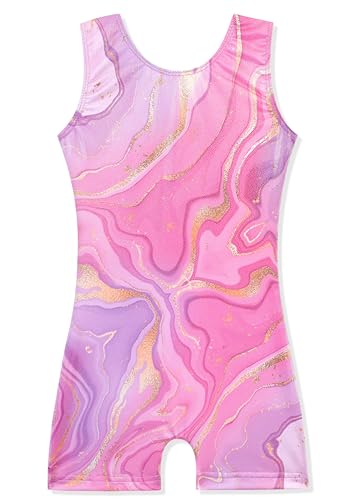 Image of HOZIY Gymnastics Leotards for Girls Unicorn Aurora Rainbow Mermaid Dinosaur Cupcake Sparkle Biketard Toddlers Kids Children